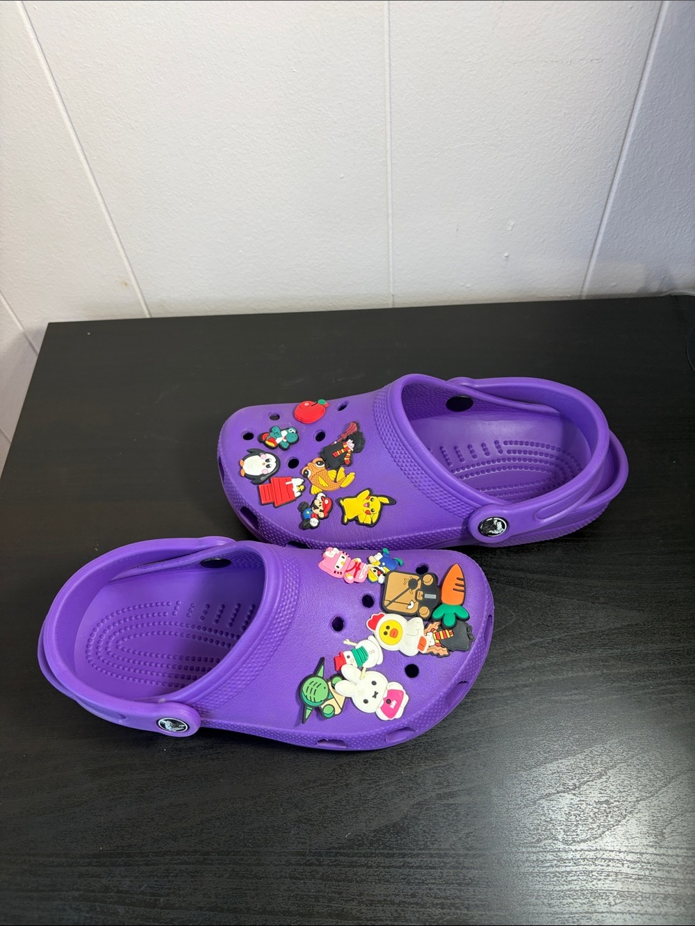 CROCS Purple Kids' Clog Sandals with Character Jibbitz